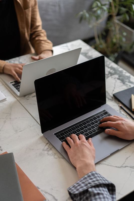 Laptop on a desk